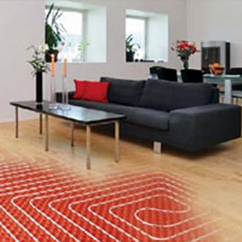 Underfloor radiant heating for homes